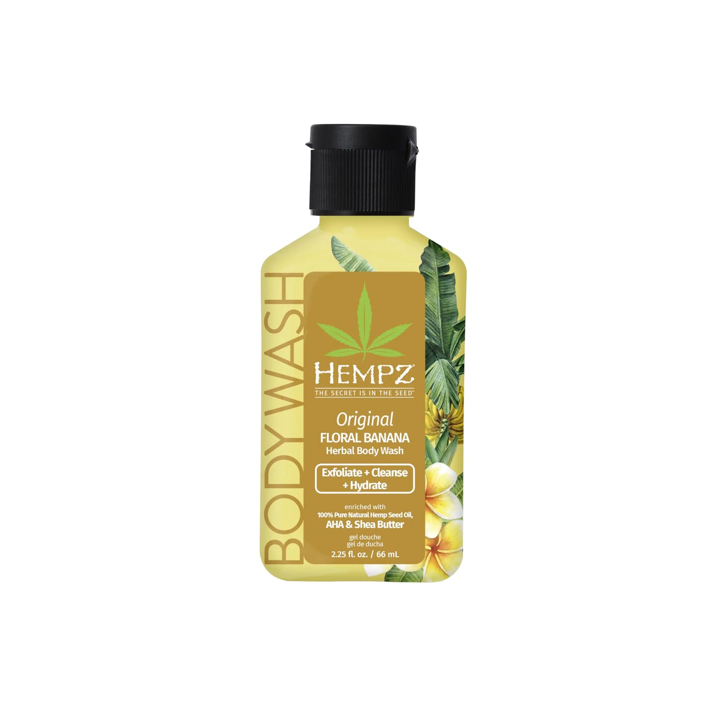 Hempz NEW Mini Body Wash Original Herbal Travel Size Shower Gel 2.25 oz.